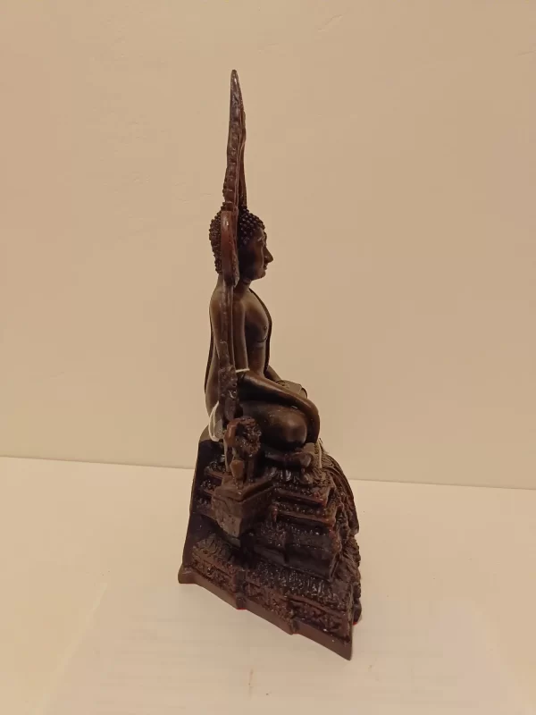 bb100003 mørkegrå siddende buddha