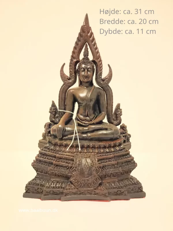 bb100003 mørkegrå siddende buddha