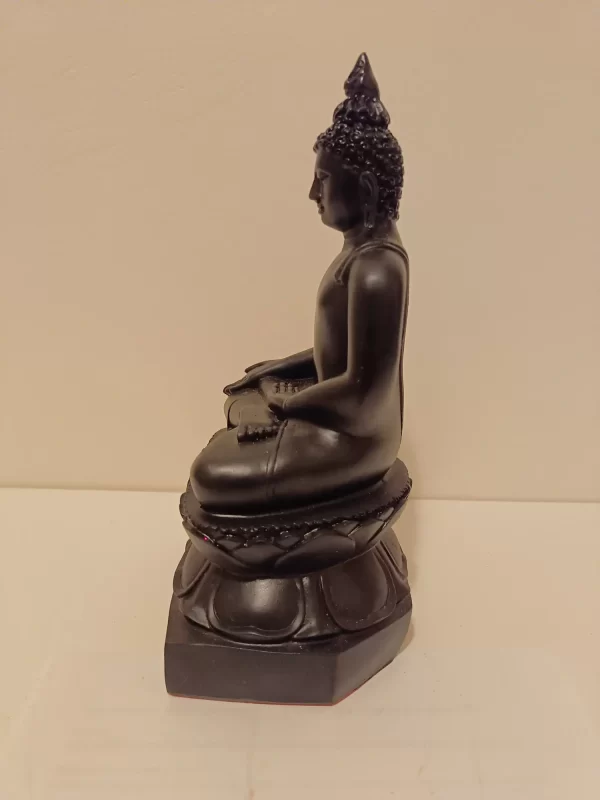 bb100004 mørkegrå siddende buddha bb100004 mørkegrå siddende buddha