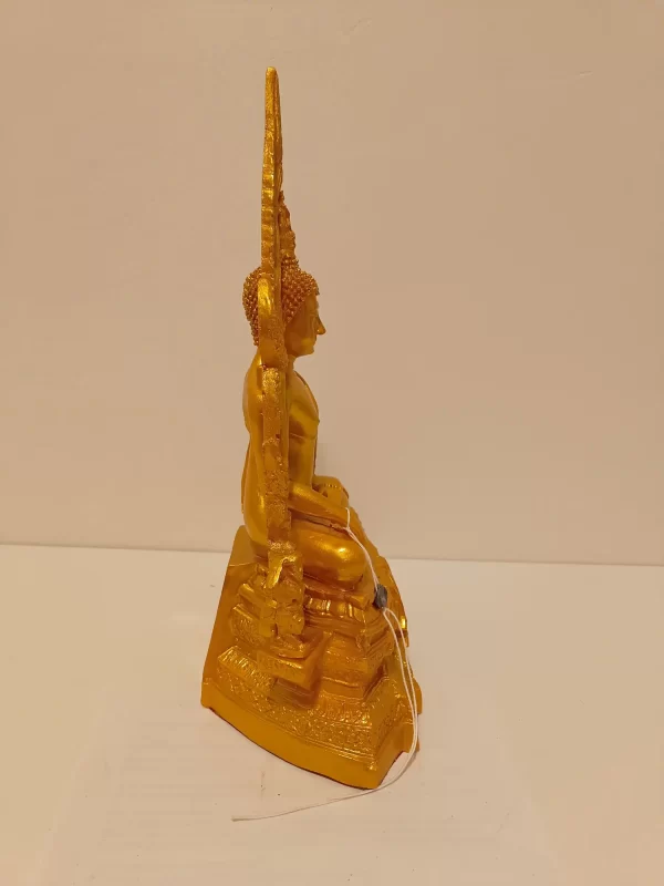bb100006 siddende buddha guldfarvet