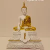bb100007 siddende buddha hvid med guldfarve bb100007 siddende buddha hvid med guldfarve