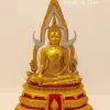 bb100009 siddende buddha gylden med rød og pink farver bb100009 siddende buddha gylden med rød og pink farver
