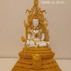 bb100010 siddende buddha gylden med røde sten