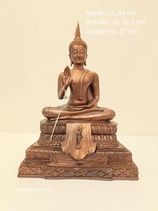 bb100012 gylden siddende buddha