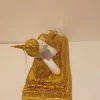 bb100015 hvid liggende buddha med guld
