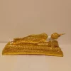 bb100015 hvid liggende buddha med guld