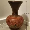 bb100059 Keramikvase med høj hals og blomstermotiv bb100059 Keramikvase med høj hals og blomstermotiv