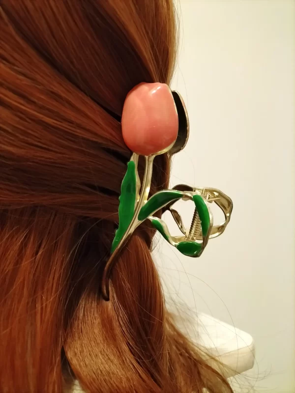 bb100100 Hårklemme med rose