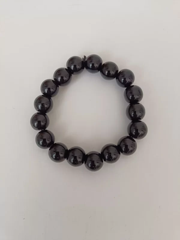 bb100128 Stor obsidian armbånd