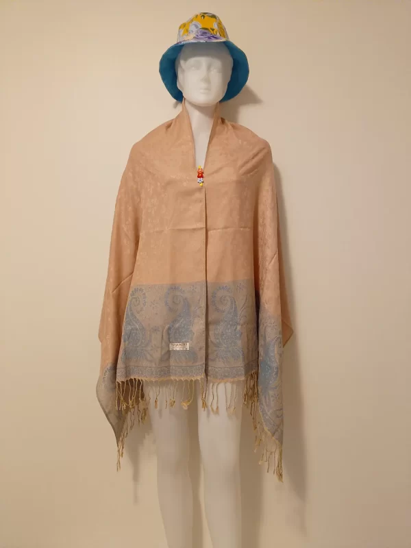 bb100205 Mønstret imiteret cashmere stof med frynser, der kan bruges f.eks. som sjal, tørklæde oa. Style 05 bb100205 Mønstret imiteret cashmere stof med frynser, der kan bruges f.eks. som sjal, tørklæde oa. Style 05