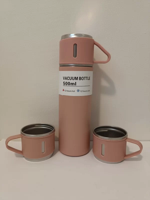 bb100223 Ståltermoflaske med 2 ekstra kopper - Type 05