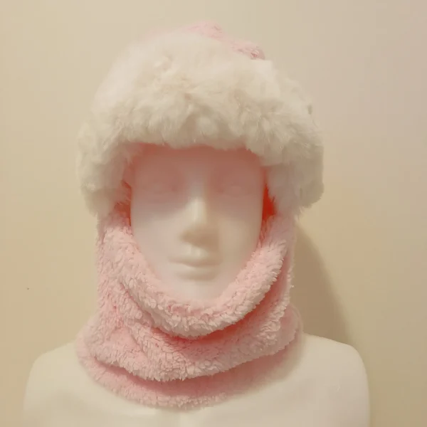 bb100300 Sød fleece tophue og halsedisse