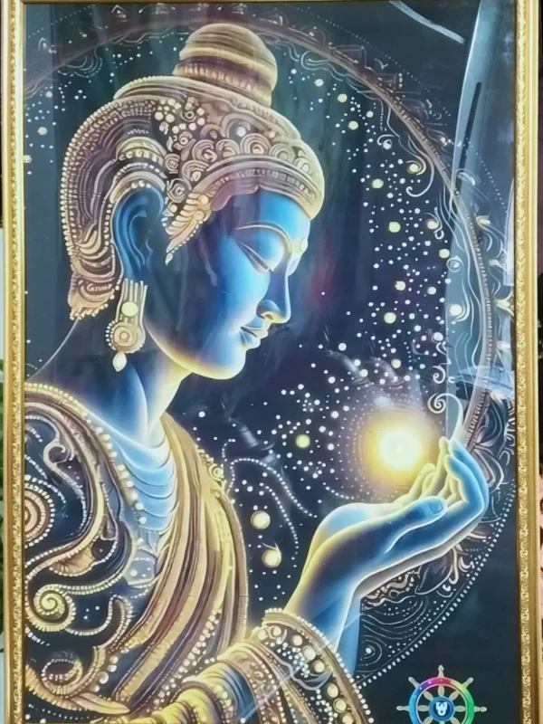 Plakat med Buddha i profil